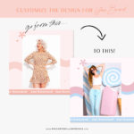 Pink Boho Instagram Post Templates Canva, Bright Quotes for Instagram, Creative Instagram Templates, Colorful Canva Designs, Small Business Brand