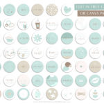 Instagram Highlight Icons Bright, Covers for Instagram Stories, Boho Abstract IG Highlight Covers, Canva Instagram Highlight Icons Pack