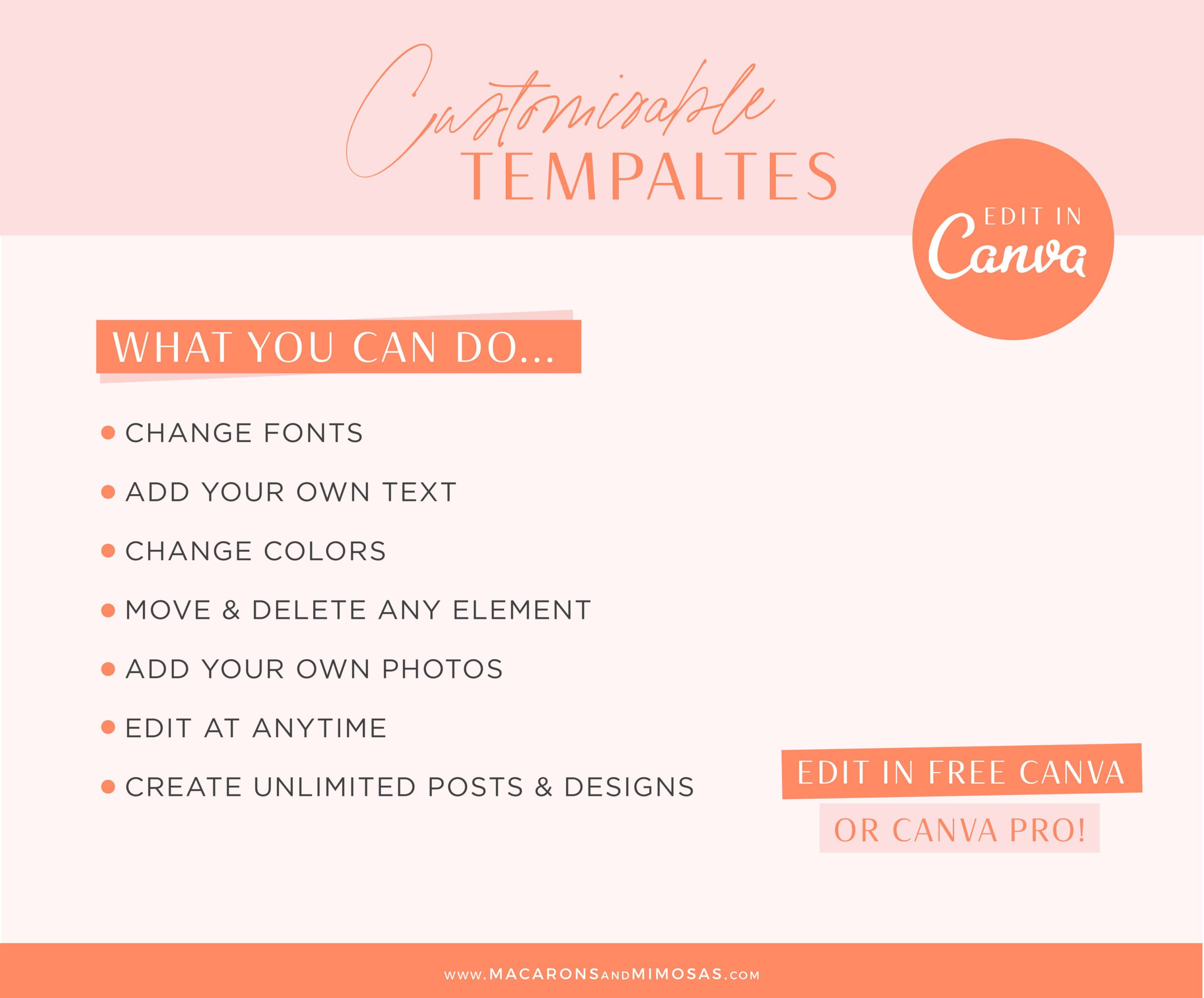 Pink Boho Instagram Templates Canva, Bright Quotes for Instagram, Creative Instagram Templates, Free Colorful Canva Designs, Small Business Brand