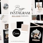 Minimalist Modern Instagram Reel Templates, Content Creator Reel Covers Editable in Canva, Instagram Stories, TikTok and Pinterest, Neutral Bundle