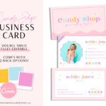 Bright Colorful Retro Business Card editable in Canva, DIY customized bright boho card design for small business with logo and photos
