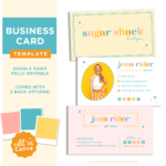 Bright Retro Digital Business Card Template editable in Canva with clickable links, How to create DIY Retro Colorful Pink Teal Digital Business Card