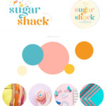 Colorful Confetti Dot Logo Design and Retro Branding Kit for Boutique and Children, Fun Bright Boho Semi Custom Logo Package