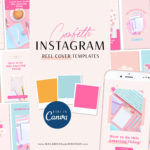 Colorful Retro Instagram Reels Templates, Content Creator Reel Covers Editable in Canva, Instagram Stories, TikTok and Pinterest, Neutral Instagram Bundle