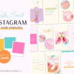 Bright Boho Instagram Story Templates, Content Creator Reel Covers Editable in Canva, Instagram Stories, TikTok and Pinterest, Colorful Instagram Bundle
