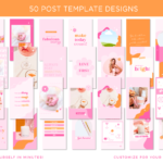 Colorful Retro Instagram Story Templates, Content Creator Reel Covers Editable in Canva, Instagram Stories, TikTok and Pinterest, Neutral Instagram Bundle