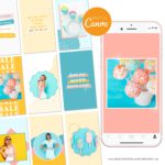 Bright Colorful Instagram Story Templates for Canva, Pink Instagram Templates for Stories and Posts, Canva Beauty Templates for Instagram Reels