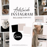 Pretty Instagram Reel Templates, Pink & Black Content Creator Reel Covers Editable in Canva, Instagram Stories, TikTok and Pinterest Bundle