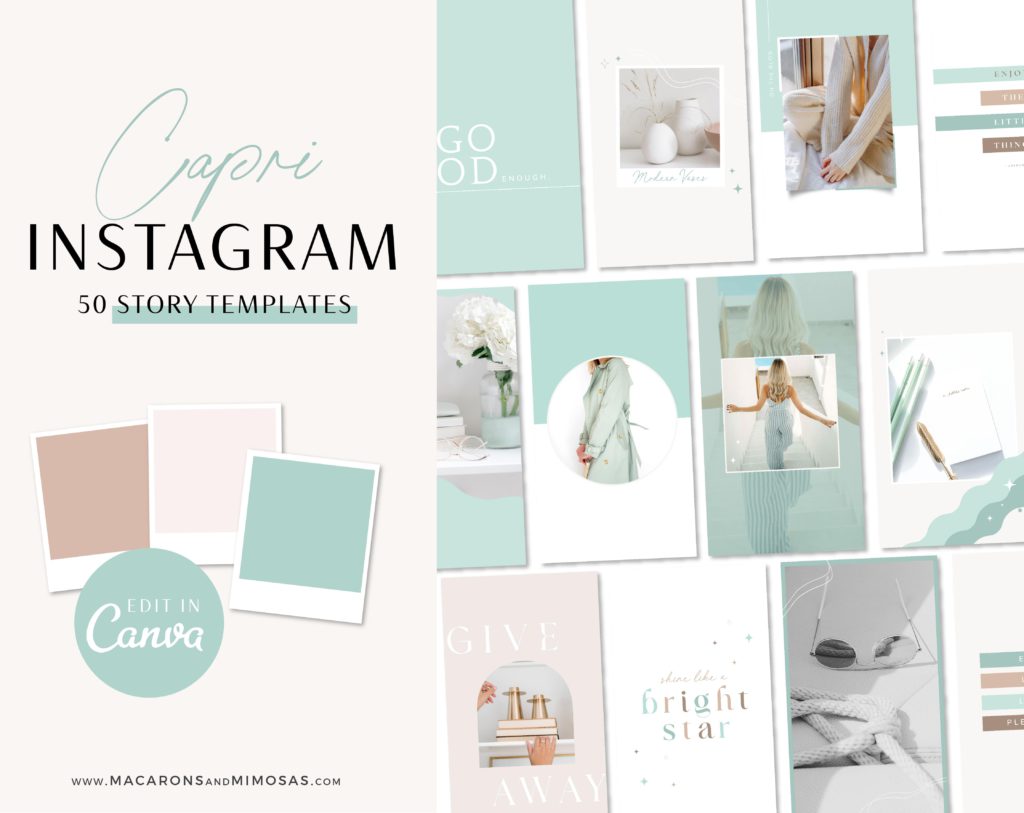 Coastal Instagram Templates For Canva • Macarons And Mimosas 7298