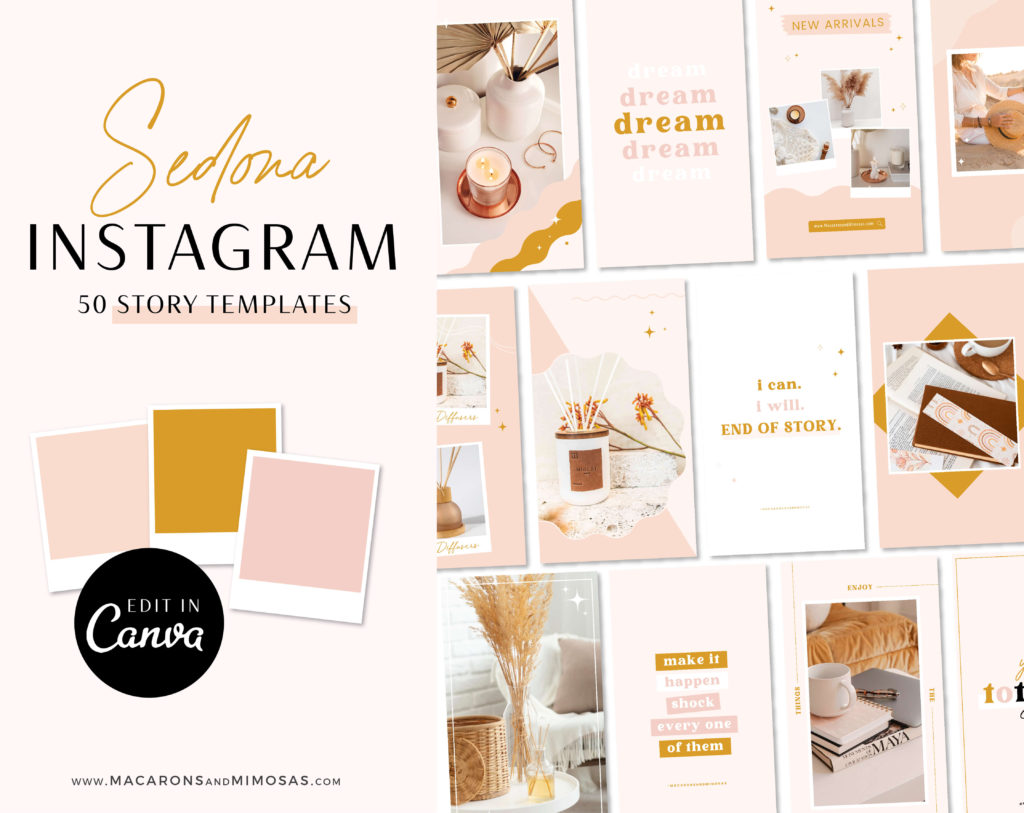 Boho Story Reel Templates Canva • Macarons And Mimosas 5642