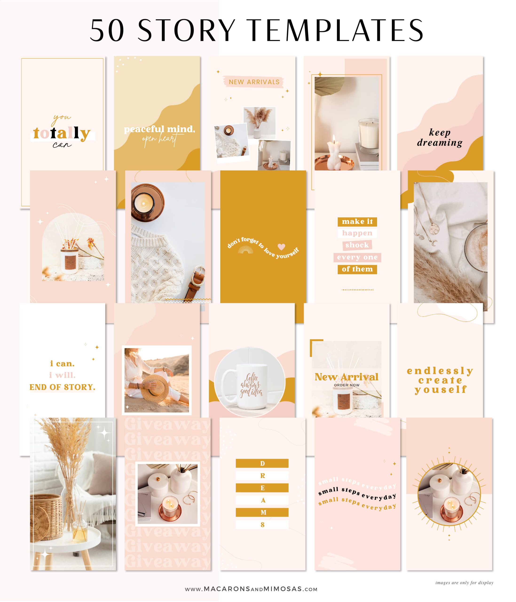 Boho Story Reel Templates Canva, Pink and Gold Instagram Templates for Stories Reels and Posts, Boost Your Instagram Engagement and gain new Followers
