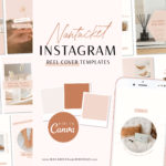 Neutral Instagram Reel Templates, Content Creator Reel Covers Editable in Canva, Instagram Stories, TikTok and Pinterest, Pink Beige Bundle