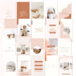 Pink Boho Instagram Reel Templates, Content Creator Reel Covers Editable in Canva, Instagram Stories, TikTok and Pinterest, Pink Beige Bundle