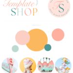 Pastel Retro Boutique logo, Confetti Birthday Logo & Brand Design, Bright Bohemian 70s Branding Kit, Typeface Boutique Shop Logo