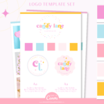 DIY Canva editable branding kit with Semi Custom logo colorful logo Brand Board template, Boho Stock Photos suggestions, and more! 