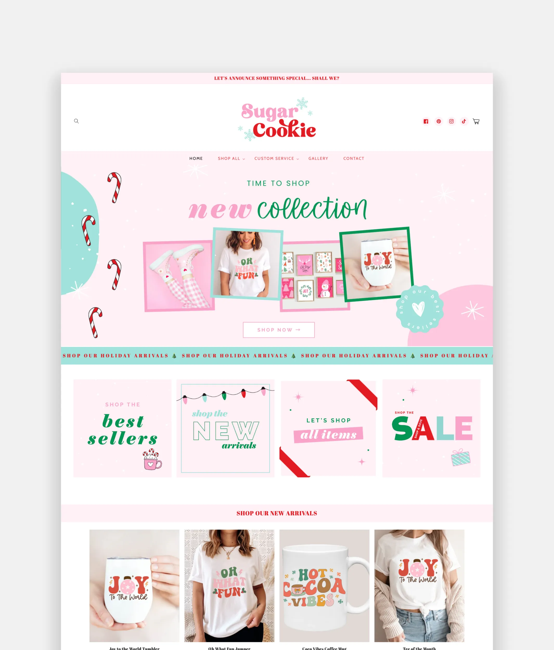 Christmas Shopify Theme for Festive Online Stores with Sugar Cookie template