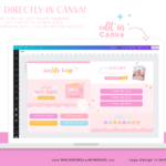 Add social network URLs to your Instagram bio quickly with our one-page website template. Grab this cute bright retro Link in Bio Template for Canva.