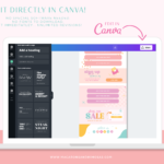 Pastel Link in Bio Website Template for Canva. One-page free Canva website for Instagram Profile featuring retro stars, gingham, and picnic pattern.