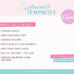 Bright Cute Canva editable templates for thank you card