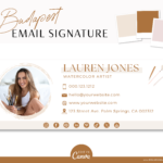 Professional email signature template to edit in Free Canva and add your clickable link to style your business or personal email account.
