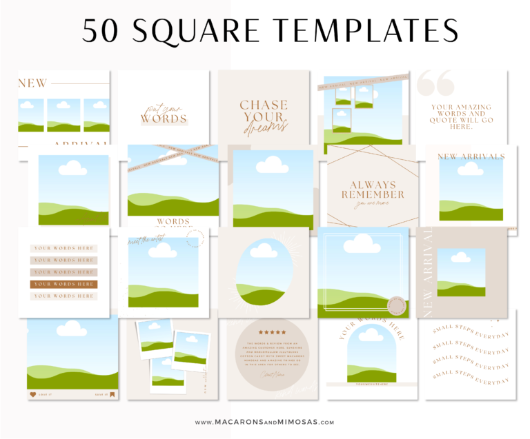 Art Gallery Artist Instagram Post Templates • Macarons and Mimosas