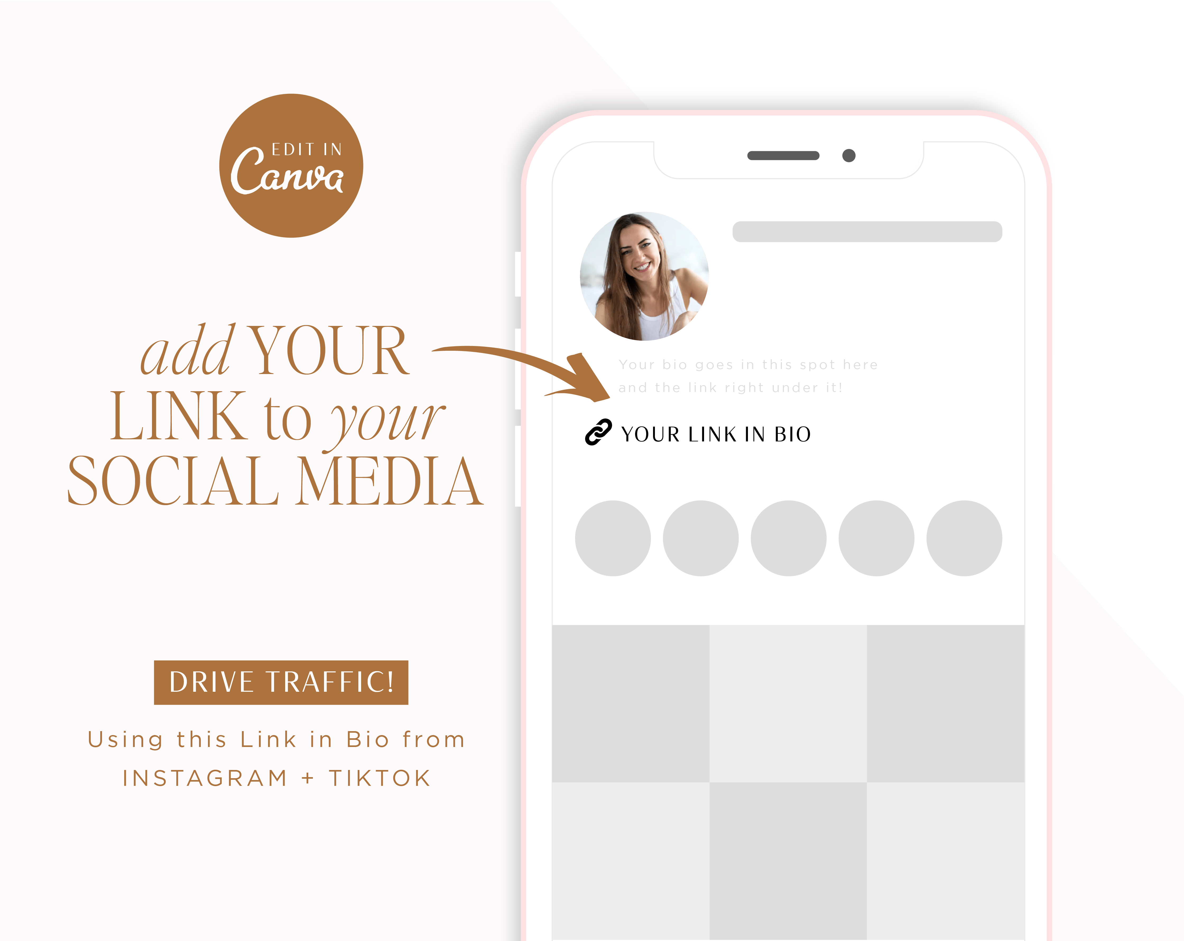 Artist Tiktok Bio Link Page edit in Canva, Art Gallery Instagram Website Template, Ditch LinkTree with this One-page Canva website for Creatives