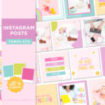 Bright Rainbow Instagram Templates for Canva, Fun Colorful Retro Instagram for Stories and Posts to engage with your audience on social media.