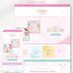 Bright Rainbow Shopify Theme Pastel Canva Shop Banners. Style your Shopify website with this enchanting daisy template in a perfect pastel color palette.