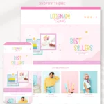 Bright Rainbow Shopify Theme Pastel Canva Shop Banners. Style your Shopify website with this enchanting daisy template in a perfect pastel color palette.