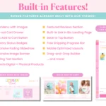 Bright Rainbow Shopify Theme Pastel Canva Shop Banners. Style your Shopify website with this enchanting daisy template in a perfect pastel color palette.