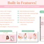 Boutique website templates for your eCommerce Store. Style your Shopify website with this enchanting pastel template in a perfect colorful palette.