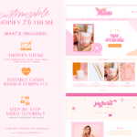 Shopify theme store featuring premium templates to style your online store. Bright Pink Retro Shopify Theme Template.