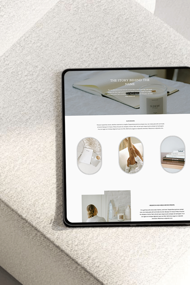 Luxe clean white Barcelona Shopify theme template for online boutiques and fashion ecommerce stores