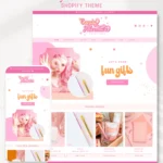 Shopify theme store featuring premium templates to style your online store. Bright Pink Retro Shopify Theme Template.