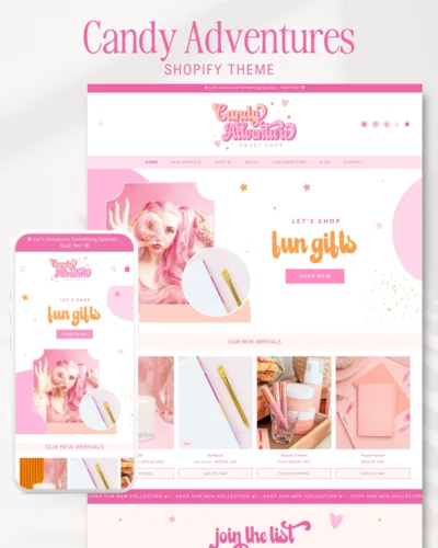 Shopify theme store featuring premium templates to style your online store. Bright Pink Retro Shopify Theme Template.