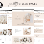Premium shopify theme store featuring templates to style your online store. White and Pink Shopify Theme Template.
