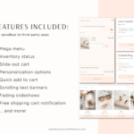 Shopify theme features include slide out cart, inventory status and more for best shopify themes for clothing.