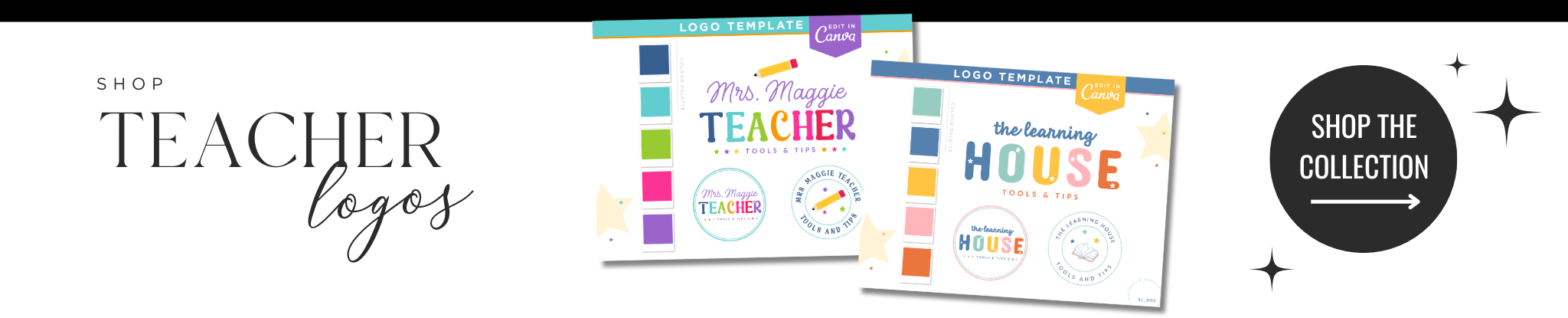 Teacher Logo Design templates edit in Canva