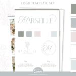 Floral Logo Template Kit is perfect for wedding venues, wedding and event planners, florists and more! A timeless design custom to your business.