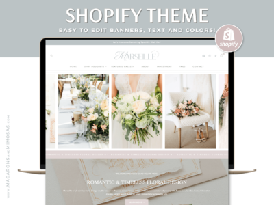 The best Shopify store templates with premium built-in features. Style your Shopify website with this enchanting wedding floral & event planner theme.