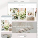 Enchanting wedding floral & event planner Shopify theme with premium built in features.