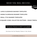 Website Banner Templates to style your e-commerce shop! These Shopify banners can be used on Shopify, Woocommerce, Wix and more!