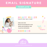 Cute Email Signature to give your emails a professional and stylish look! Featuring cute school supplies clipart.