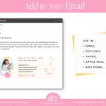 Cute Email Signature to give your emails a professional and stylish look! Featuring cute school supplies clipart.