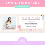 PastelTeacher Email Signature to give your emails a professional and stylish look! Easily customize the email template to suit you in Canva.