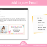 PastelTeacher Email Signature to give your emails a professional and stylish look! Easily customize the email template to suit you in Canva.