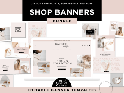 Business banners to style your website and online store. These digital business banners can be used on Shopify, Woocommerce, Wix and more!