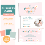 Unique business cards and designs for small businesses that want to stand out! Personalize our daisy card template with your brand colors and name.