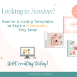 Branding package for Etsy Shop includes customizable store banners, listing graphics and more! Etsy seller success shop set and tips to brand your Business