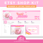 Etsy logo design templates and shop branding kit are the perfect way to stand out and style a successful Etsy store! Edit our designer made templates today.